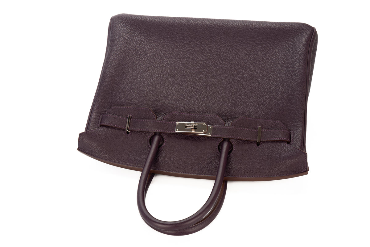 Hermès Birkin 35 Raisin Togo Palladium Hardware - view 8