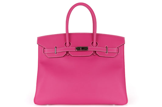 Hermès Birkin 35 Rose Tyrien Epsom Palladium Hardware - view 1