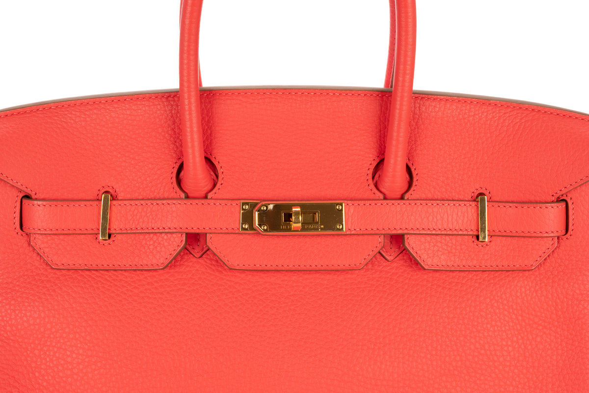 Hermès Birkin 35 Rose Jaipur Clemence Gold Hardware - view 7