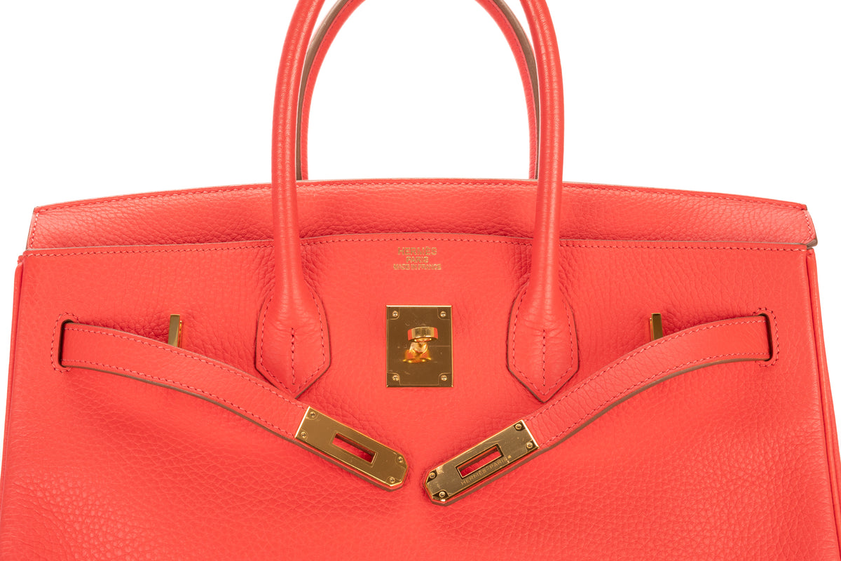 Hermès Birkin 35 Rose Jaipur Clemence Gold Hardware - view 9