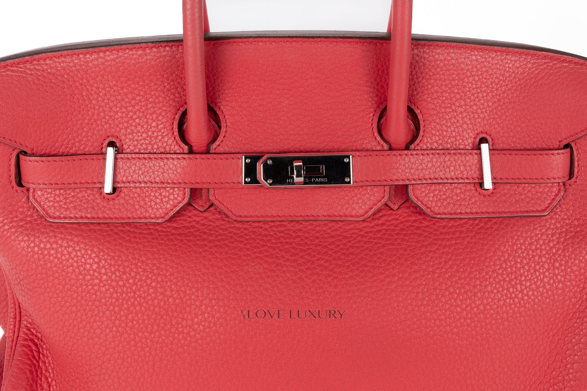 Hermès Birkin 35 Rose Texas Clemence Palladium Hardware - view 7