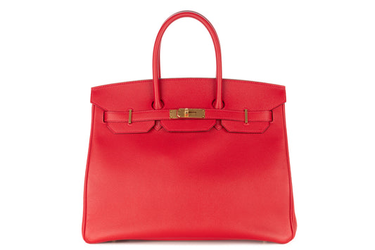 Hermès Birkin 35 Rouge Casaque Epsom Retourne Gold Hardware - view 1