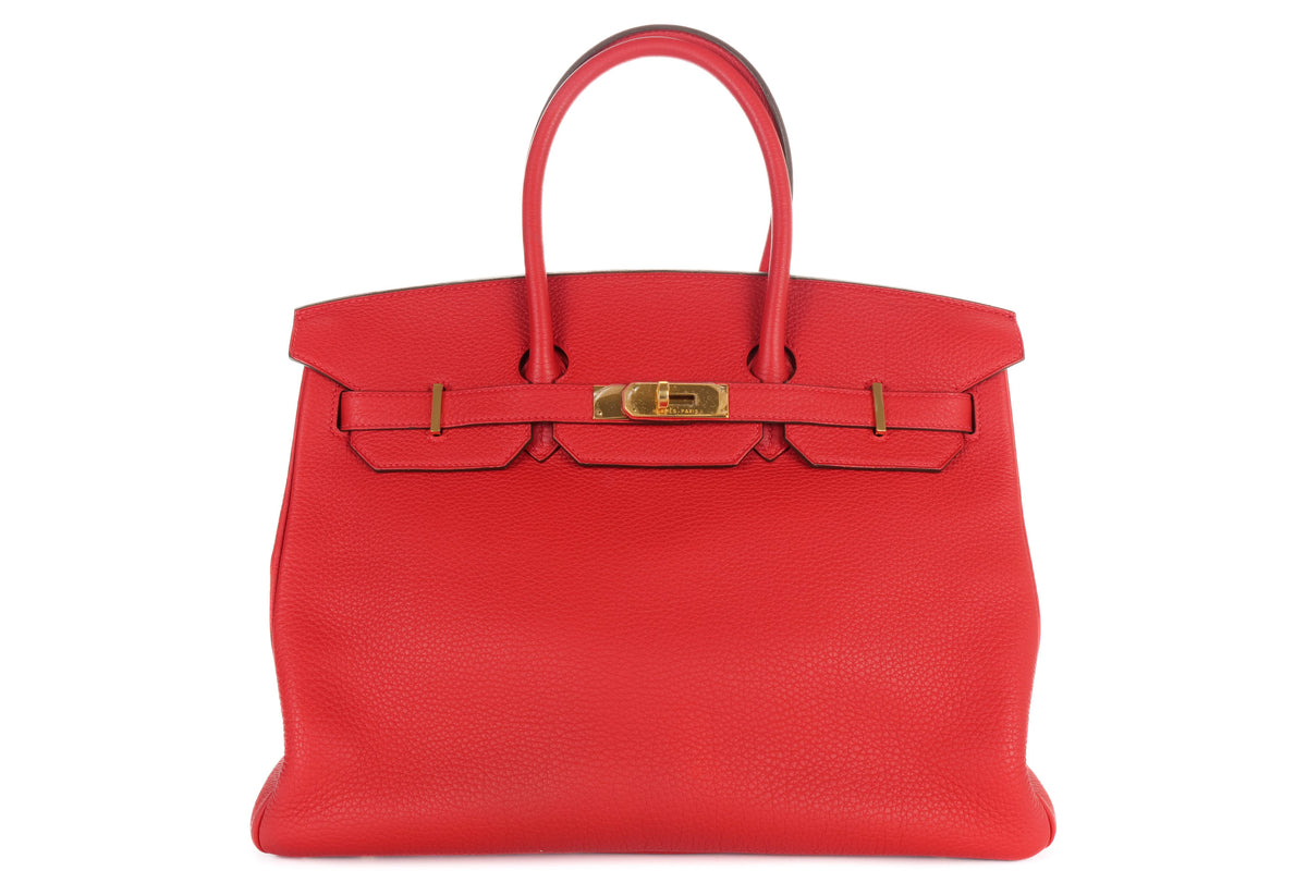 Hermès Birkin 35 Rouge Casaque Togo Gold Hardware - view 1