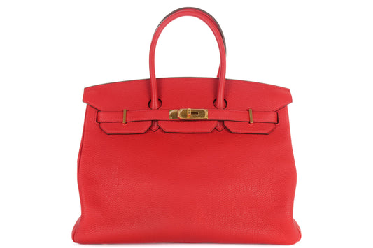 Hermès Birkin 35 Rouge Casaque Togo Gold Hardware - view 1