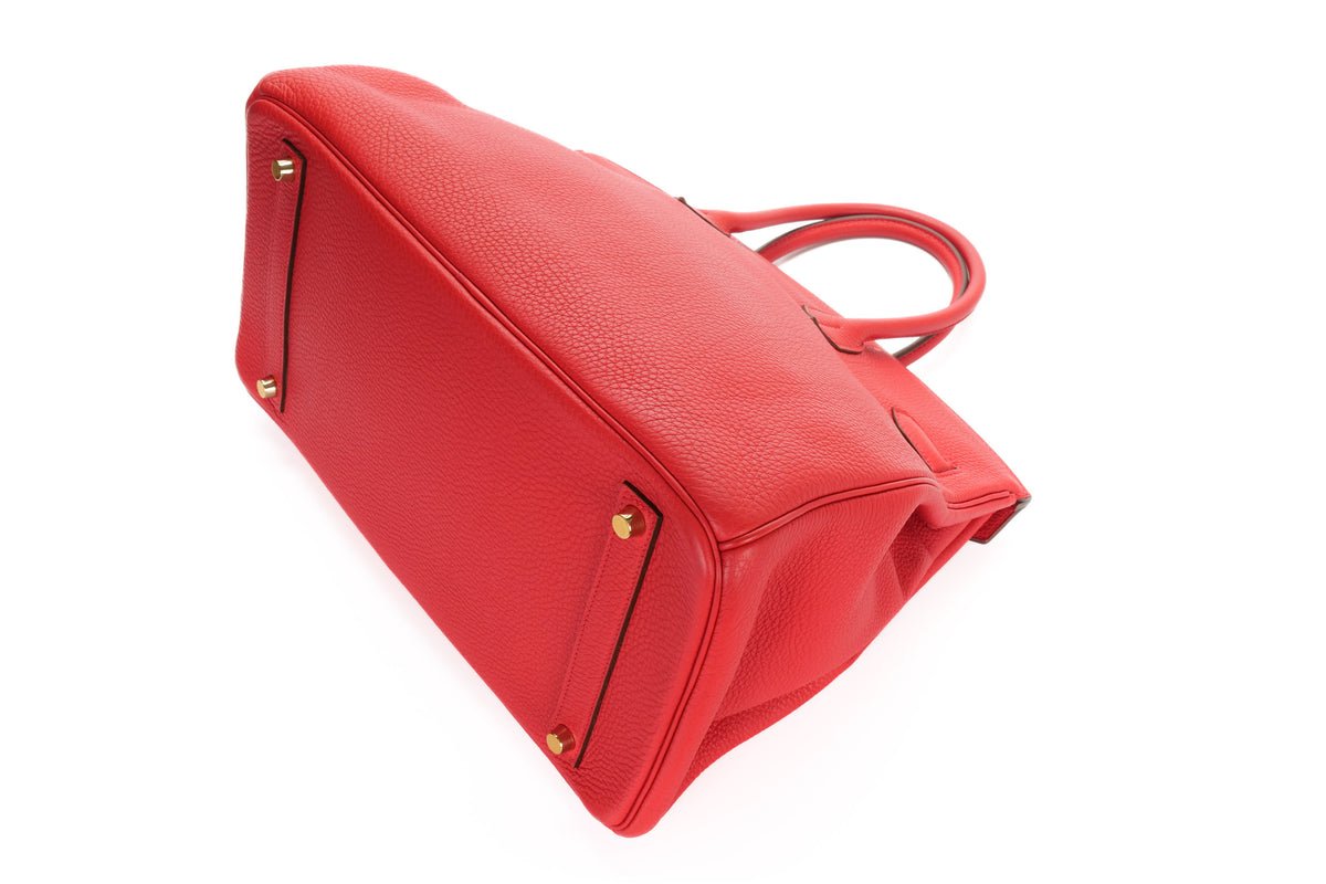 Hermès Birkin 35 Rouge Casaque Togo Gold Hardware - view 11