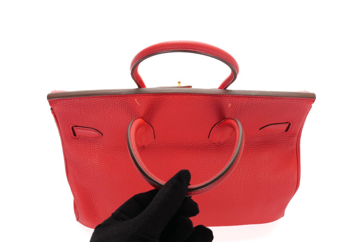 Hermès Birkin 35 Rouge Casaque Togo Gold Hardware - view 12