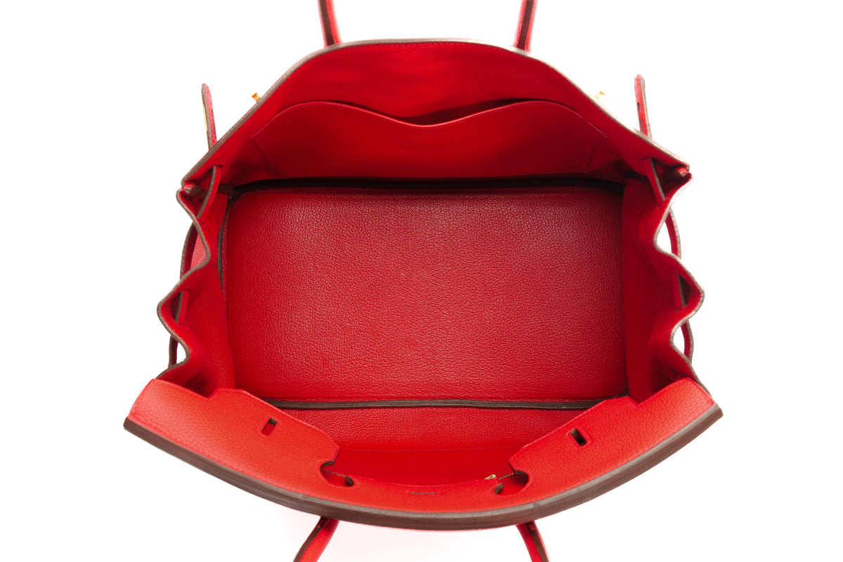 Hermès Birkin 35 Rouge Casaque Togo Gold Hardware - view 14