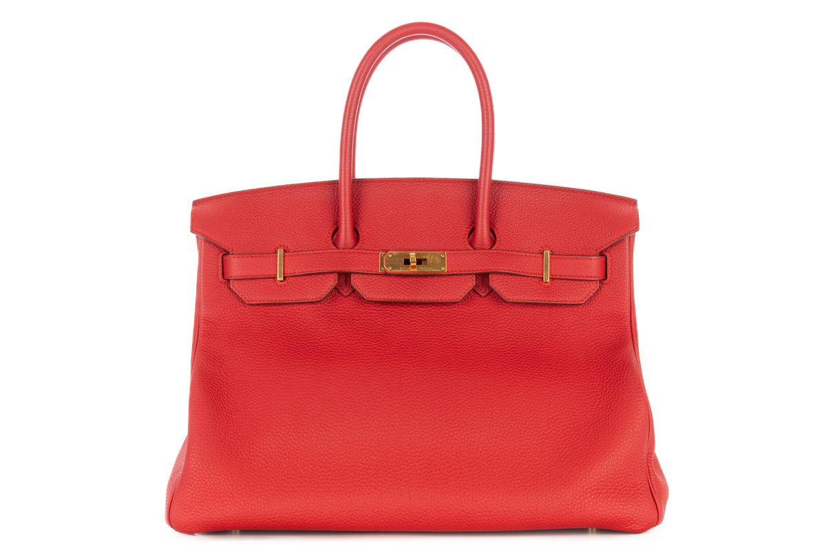 Hermès Birkin 35 Rouge Casaque Togo Gold Hardware - view 1