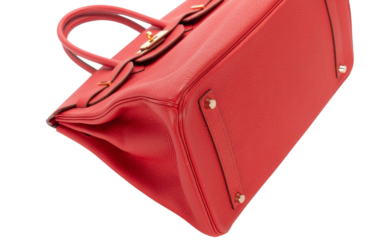 Hermès Birkin 35 Rouge Casaque Togo Gold Hardware - view 11
