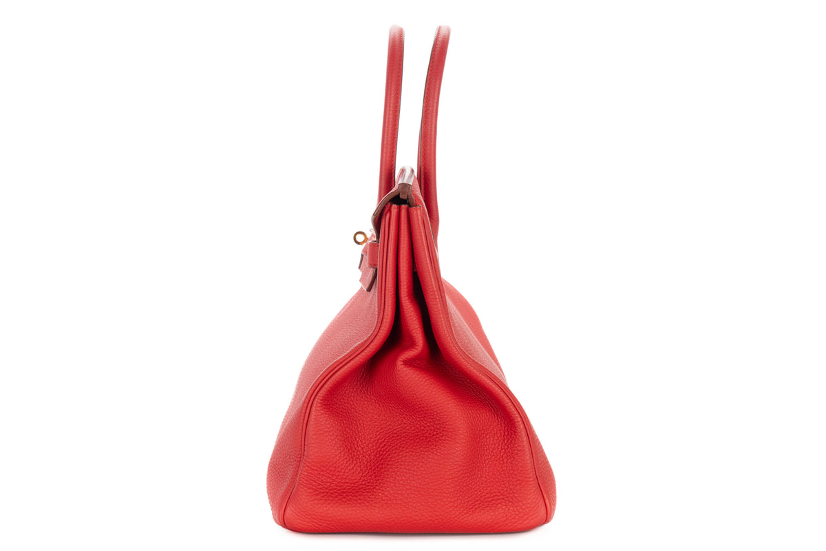Hermès Birkin 35 Rouge Casaque Togo Gold Hardware - view 4