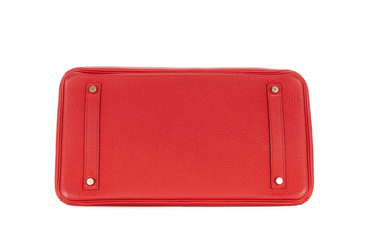 Hermès Birkin 35 Rouge Casaque Togo Gold Hardware - view 6