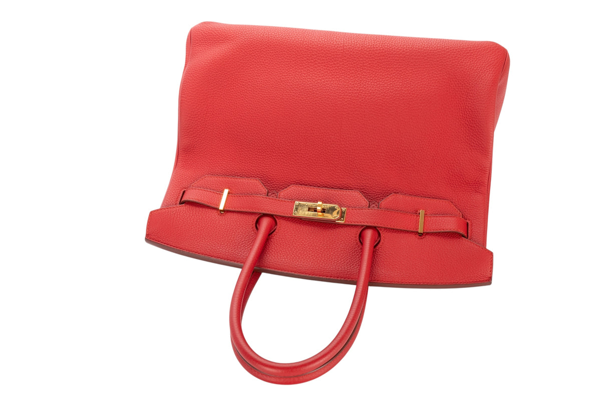 Hermès Birkin 35 Rouge Casaque Togo Gold Hardware - view 9