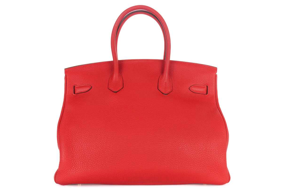 Hermès Birkin 35 Rouge Casaque Togo Gold Hardware - view 3
