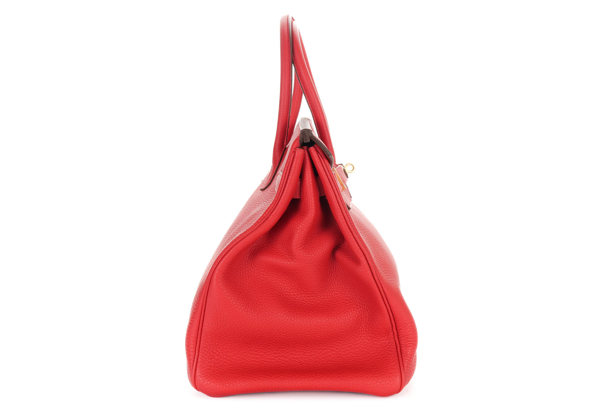 Hermès Birkin 35 Rouge Casaque Togo Gold Hardware - view 5