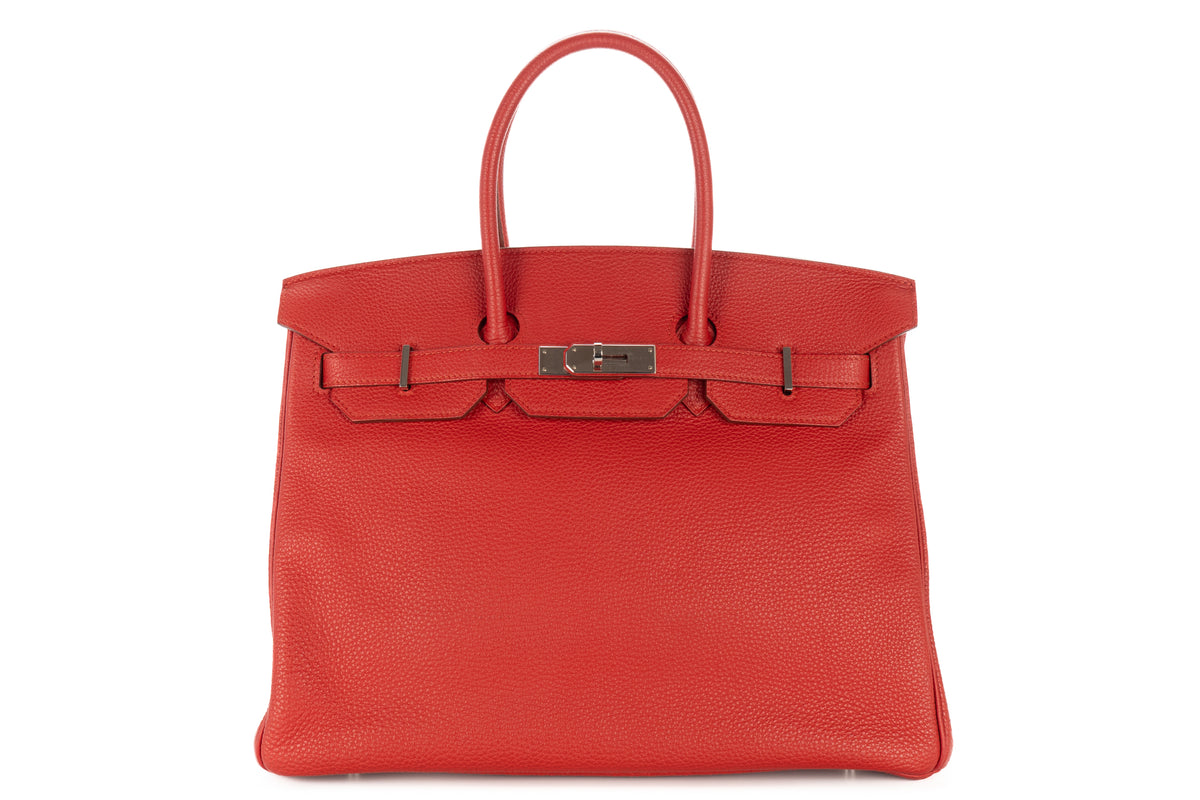 Hermès Birkin 35 Rouge Garance Togo Palladium Hardware - view 1