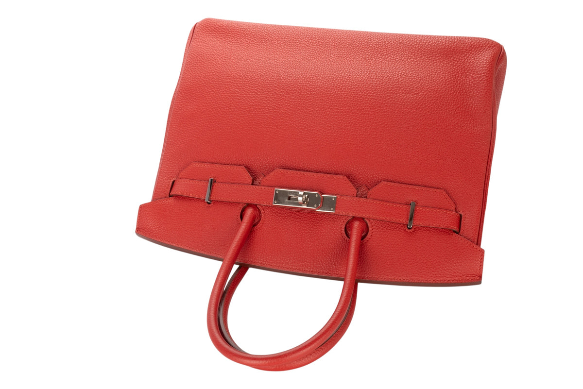 Hermès Birkin 35 Rouge Garance Togo Palladium Hardware - view 10
