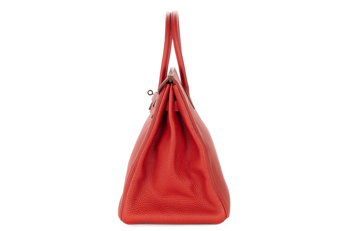 Hermès Birkin 35 Rouge Garance Togo Palladium Hardware - view 4