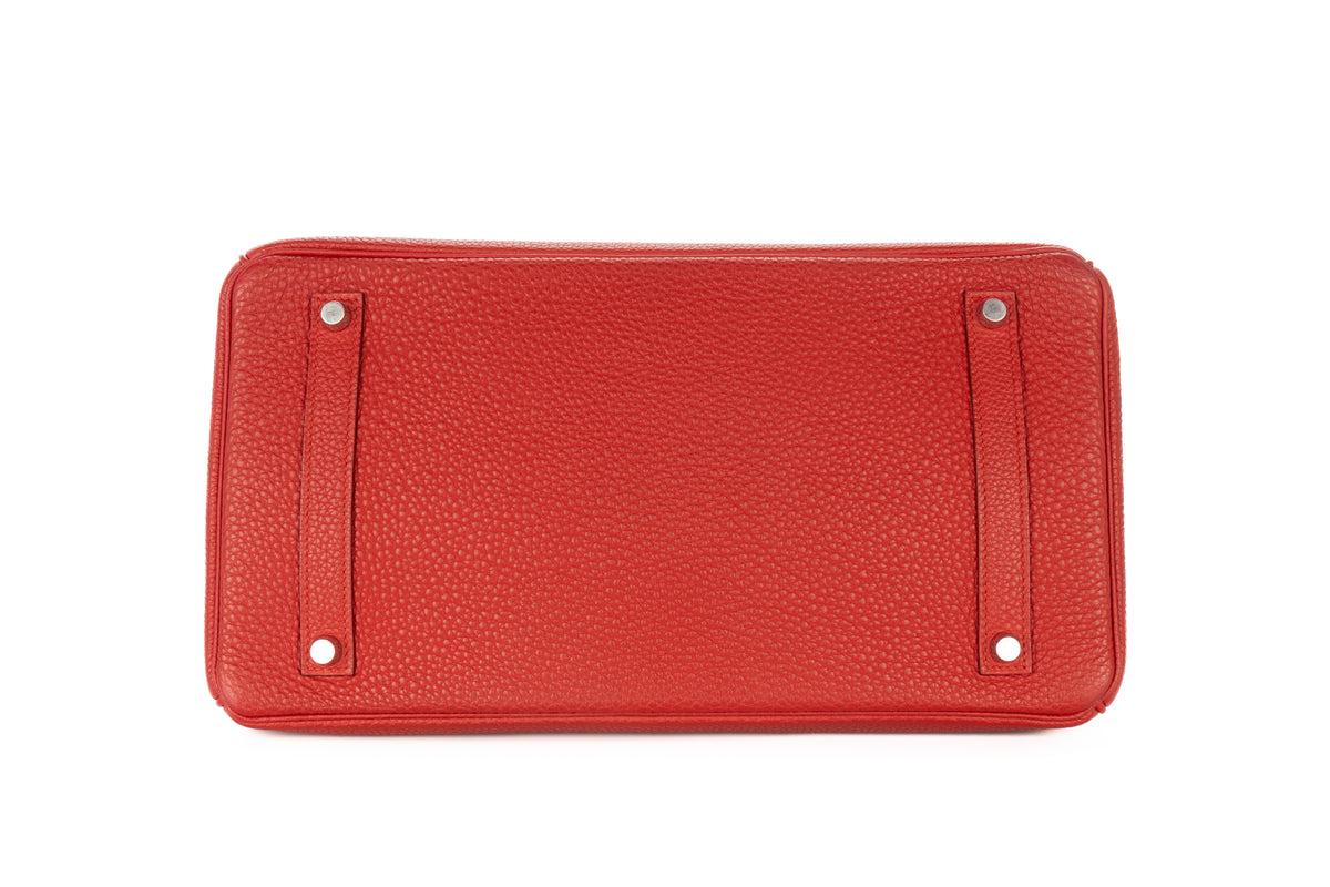 Hermès Birkin 35 Rouge Garance Togo Palladium Hardware - view 6