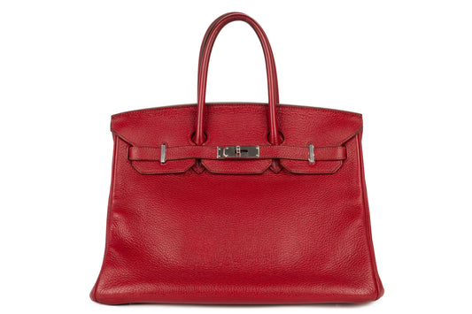 Hermès Birkin 35 Rouge Grenat Clemence Palladium Hardware - view 1