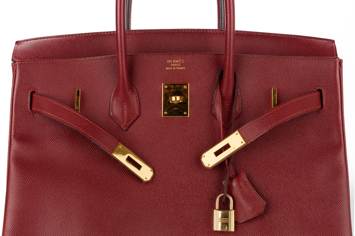 Hermès Birkin 35 Rouge H Courchevel Gold Hardware - view 8