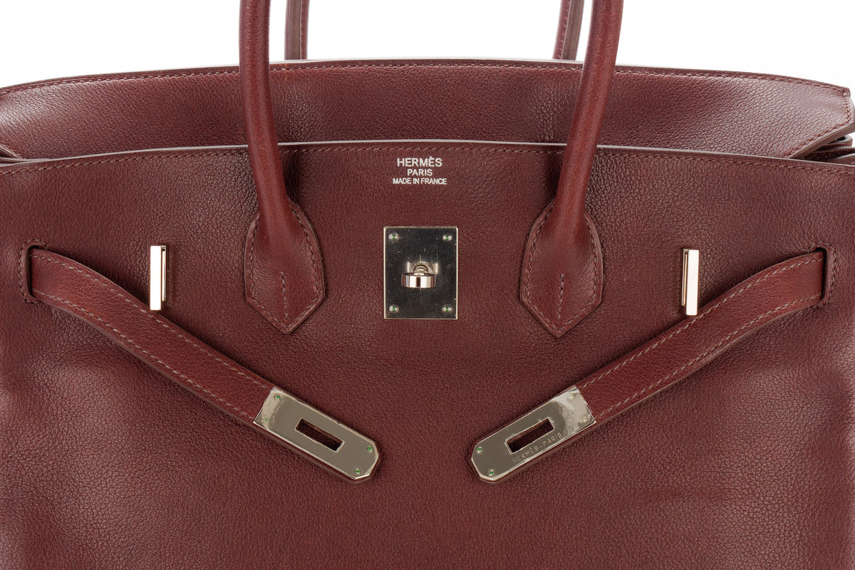 Hermès Birkin 35 Rouge Sellier Gulliver Palladium Hardware - view 13
