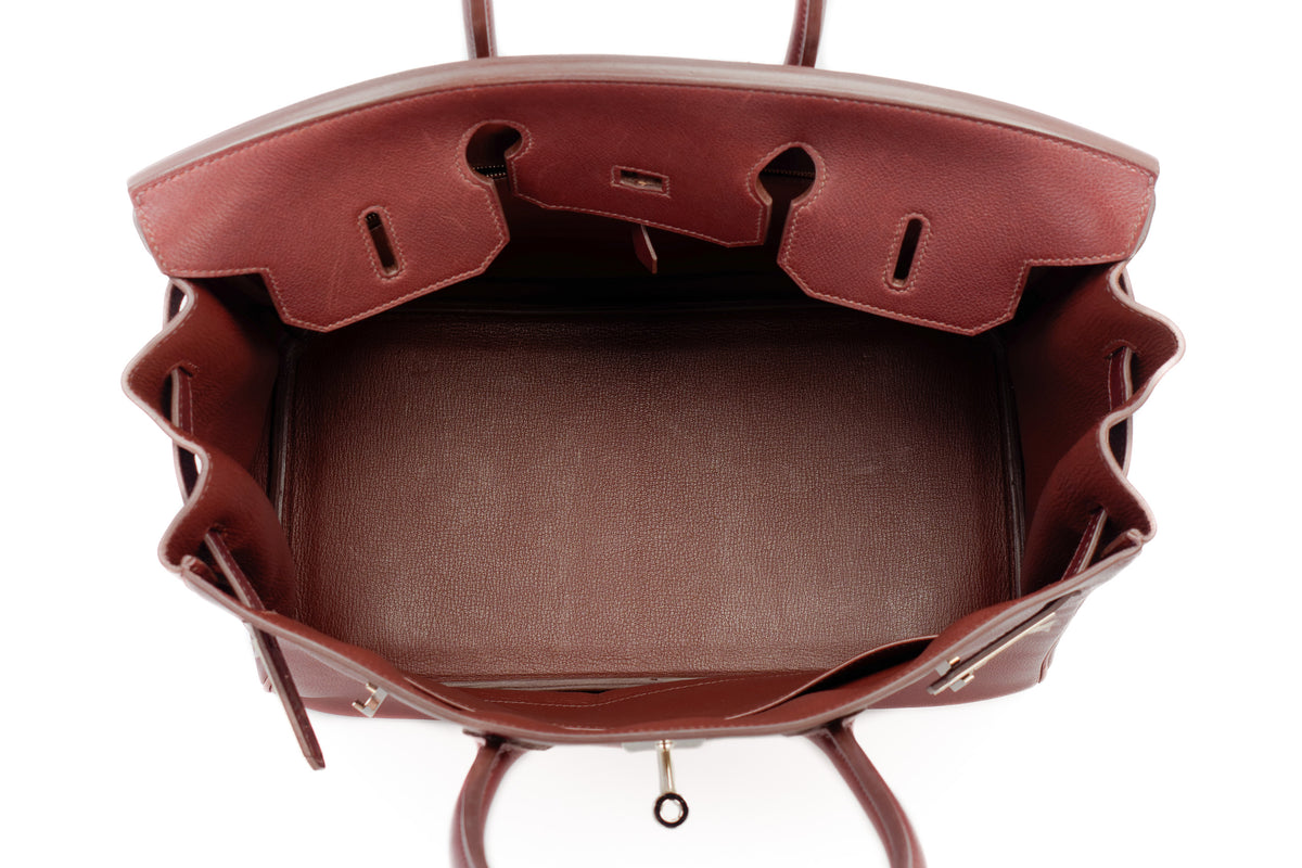 Hermès Birkin 35 Rouge Sellier Gulliver Palladium Hardware - view 14