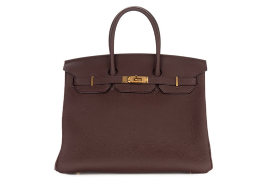 Hermès Birkin 35 Rouge Sellier Togo Gold Hardware - view 1