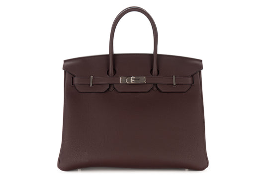 Hermès Birkin 35 Rouge Sellier Togo Palladium Hardware - view 1