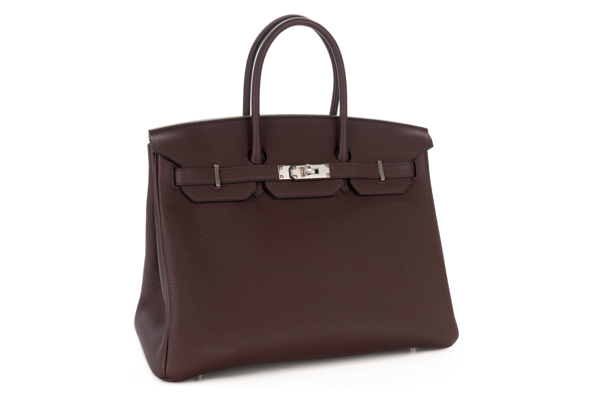 Hermès Birkin 35 Rouge Sellier Togo Palladium Hardware - view 2