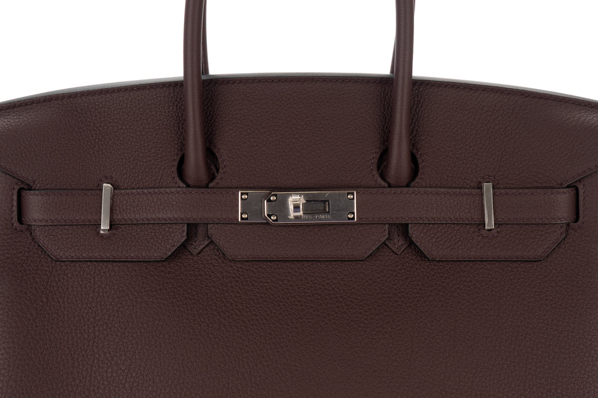 Hermès Birkin 35 Rouge Sellier Togo Palladium Hardware - view 7