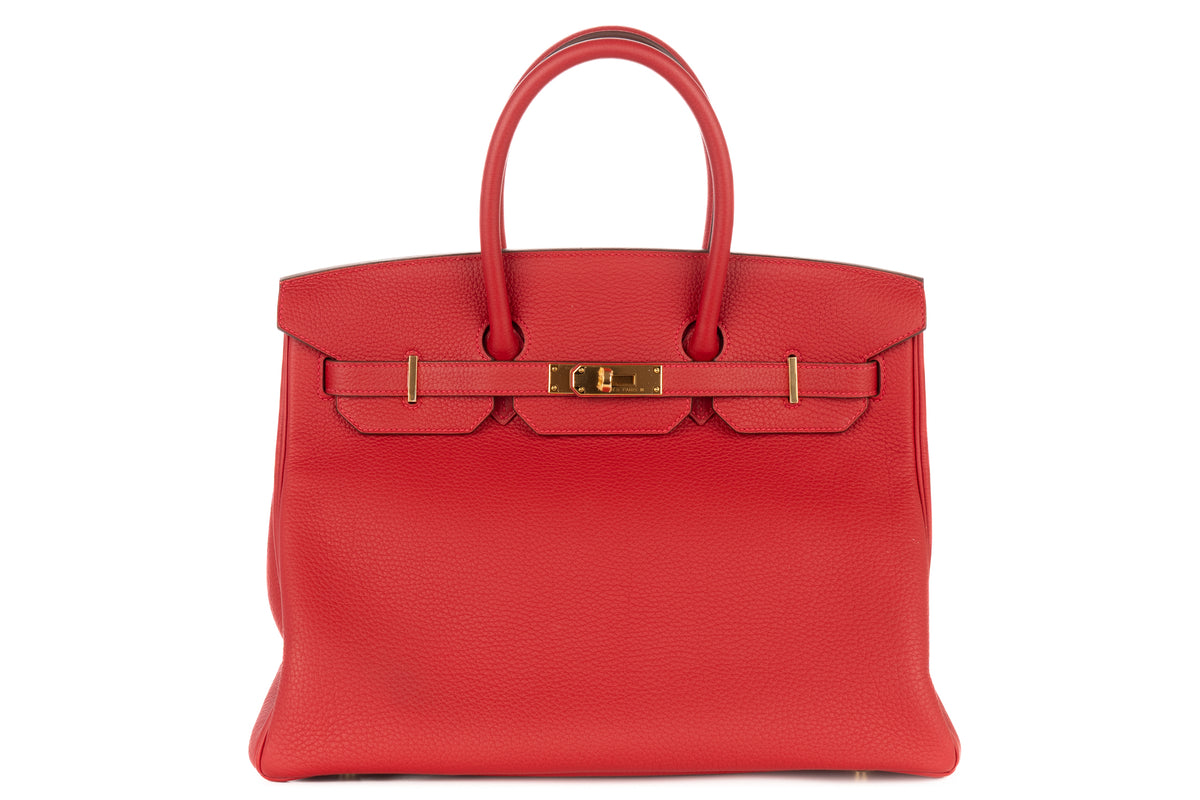 Hermès Birkin 35 Rouge Vif Togo Gold Hardware - view 1