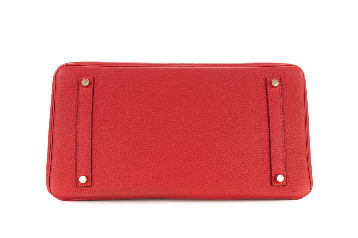 Hermès Birkin 35 Rouge Vif Togo Gold Hardware - view 6