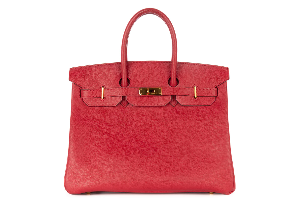 Hermès Birkin 35 Rubis Courchevel Gold Hardware - view 1