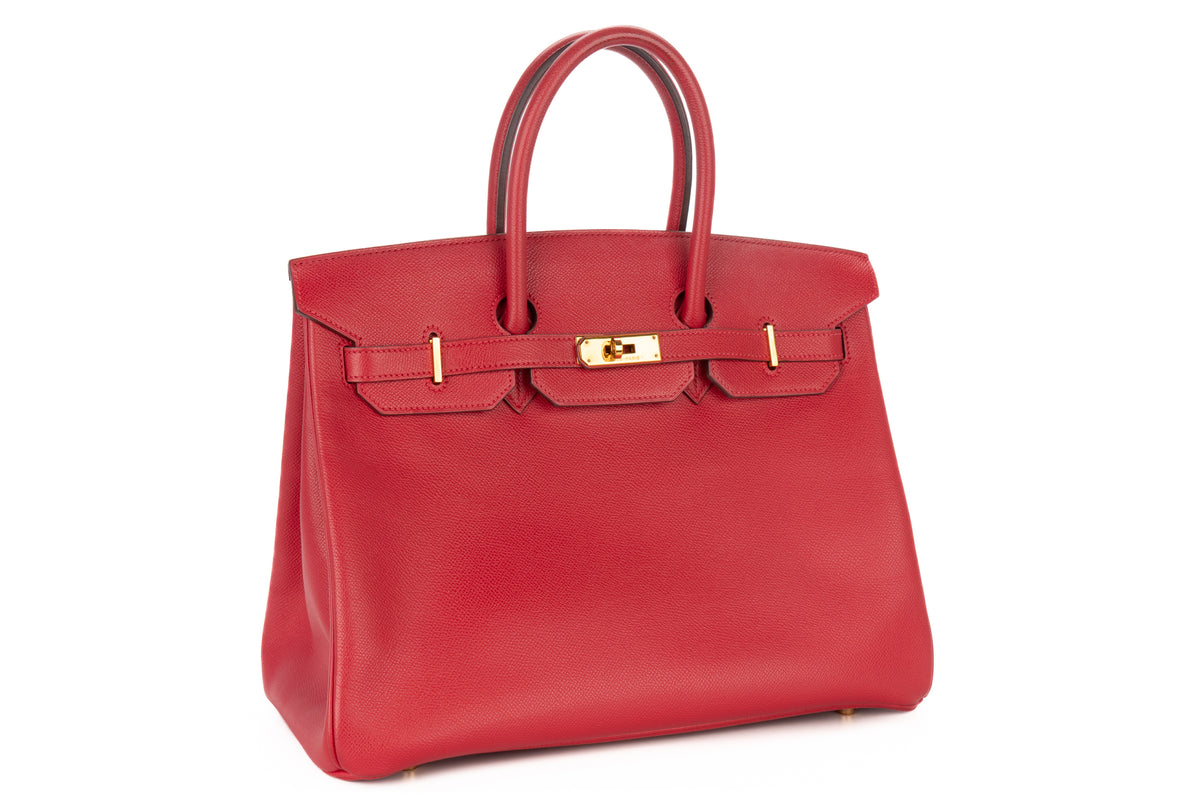 Hermès Birkin 35 Rubis Courchevel Gold Hardware - view 2