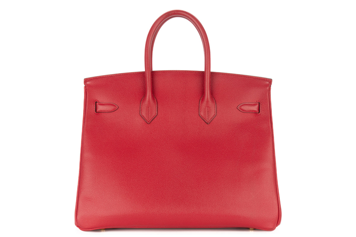 Hermès Birkin 35 Rubis Courchevel Gold Hardware - view 3