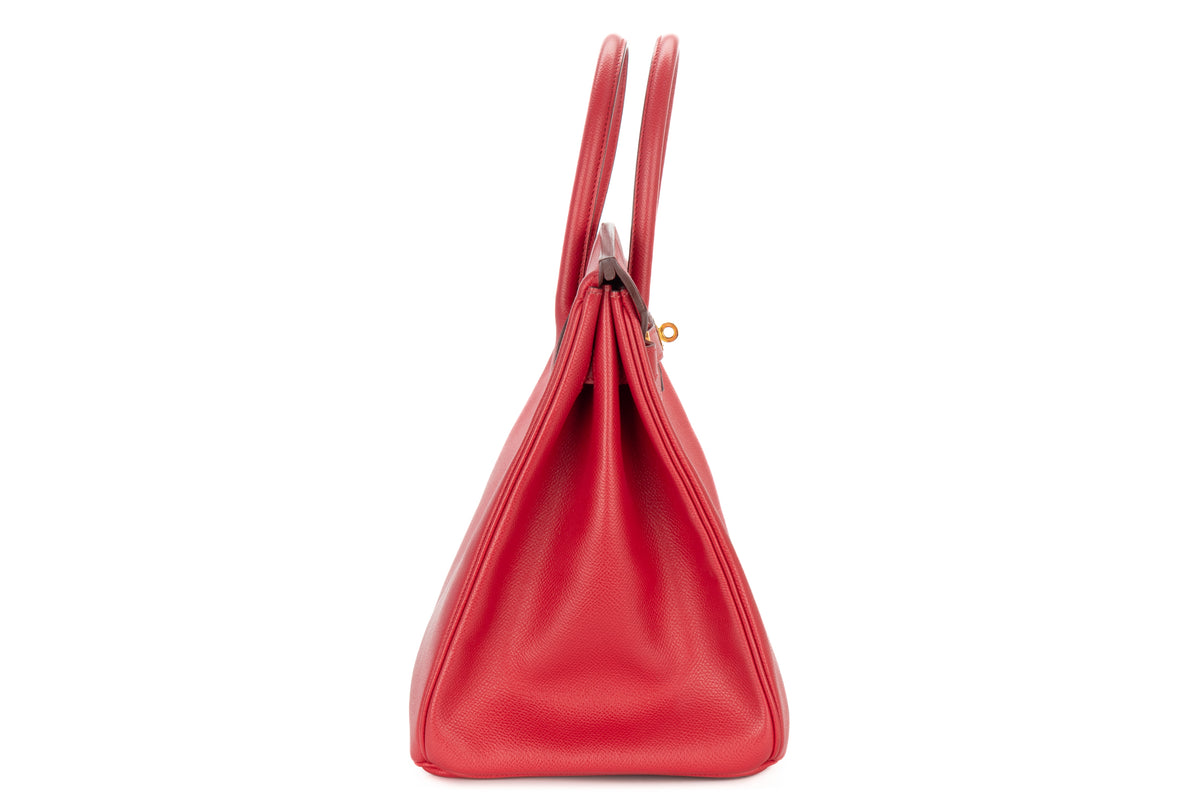 Hermès Birkin 35 Rubis Courchevel Gold Hardware - view 5