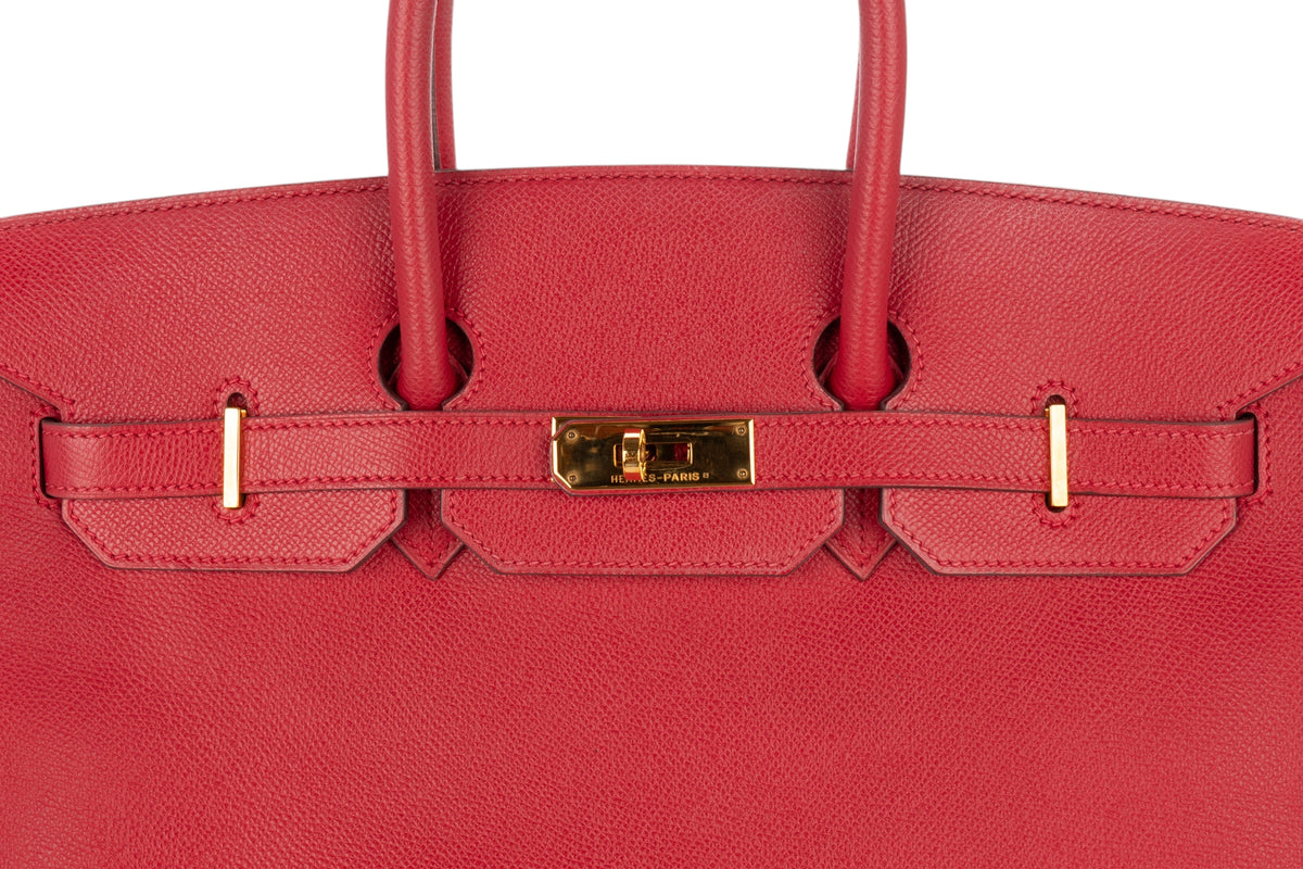 Hermès Birkin 35 Rubis Courchevel Gold Hardware - view 7