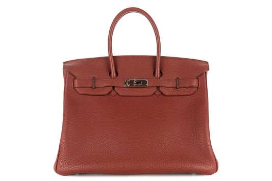 Hermès Birkin 35 Sienne Togo Palladium Hardware - view 1