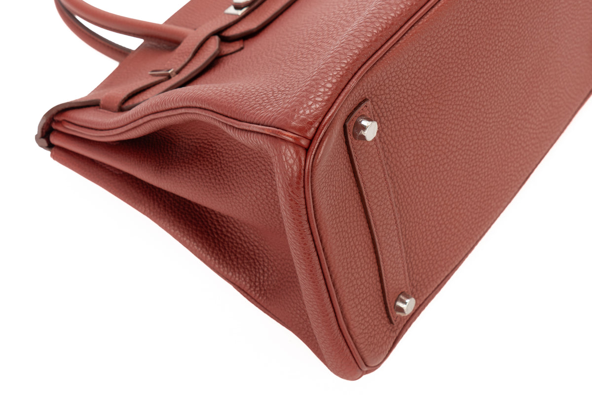 Hermès Birkin 35 Sienne Togo Palladium Hardware - view 10