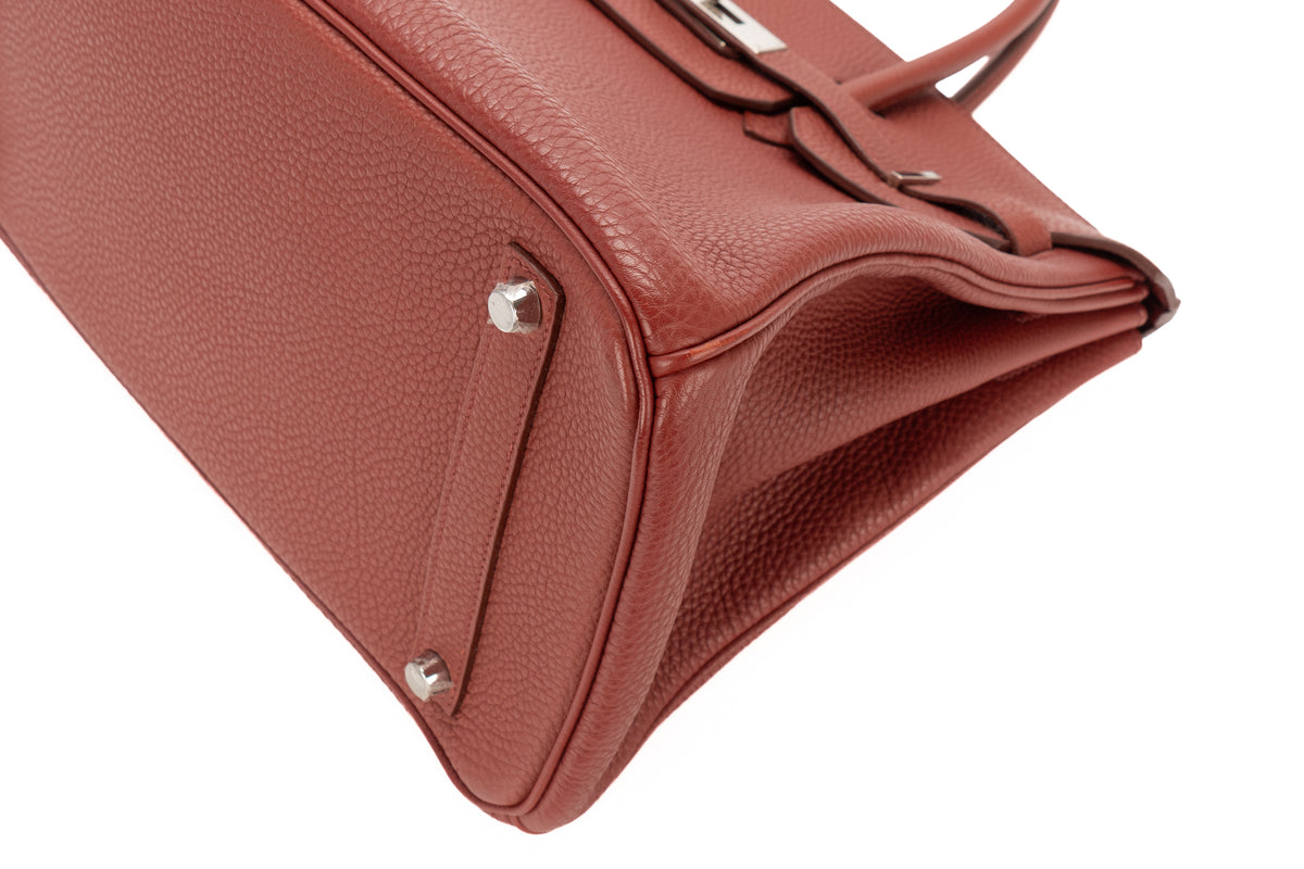Hermès Birkin 35 Sienne Togo Palladium Hardware - view 11