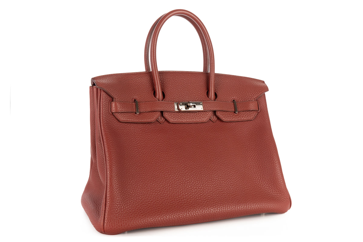 Hermès Birkin 35 Sienne Togo Palladium Hardware - view 2