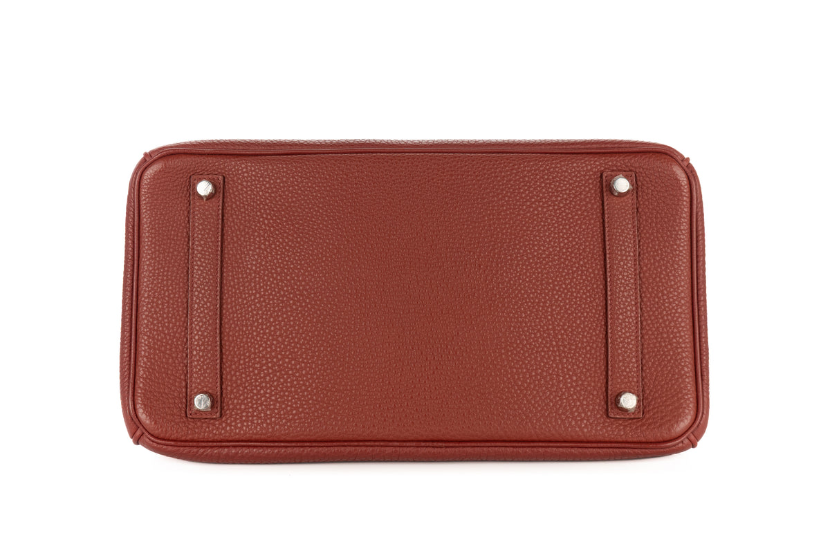Hermès Birkin 35 Sienne Togo Palladium Hardware - view 6