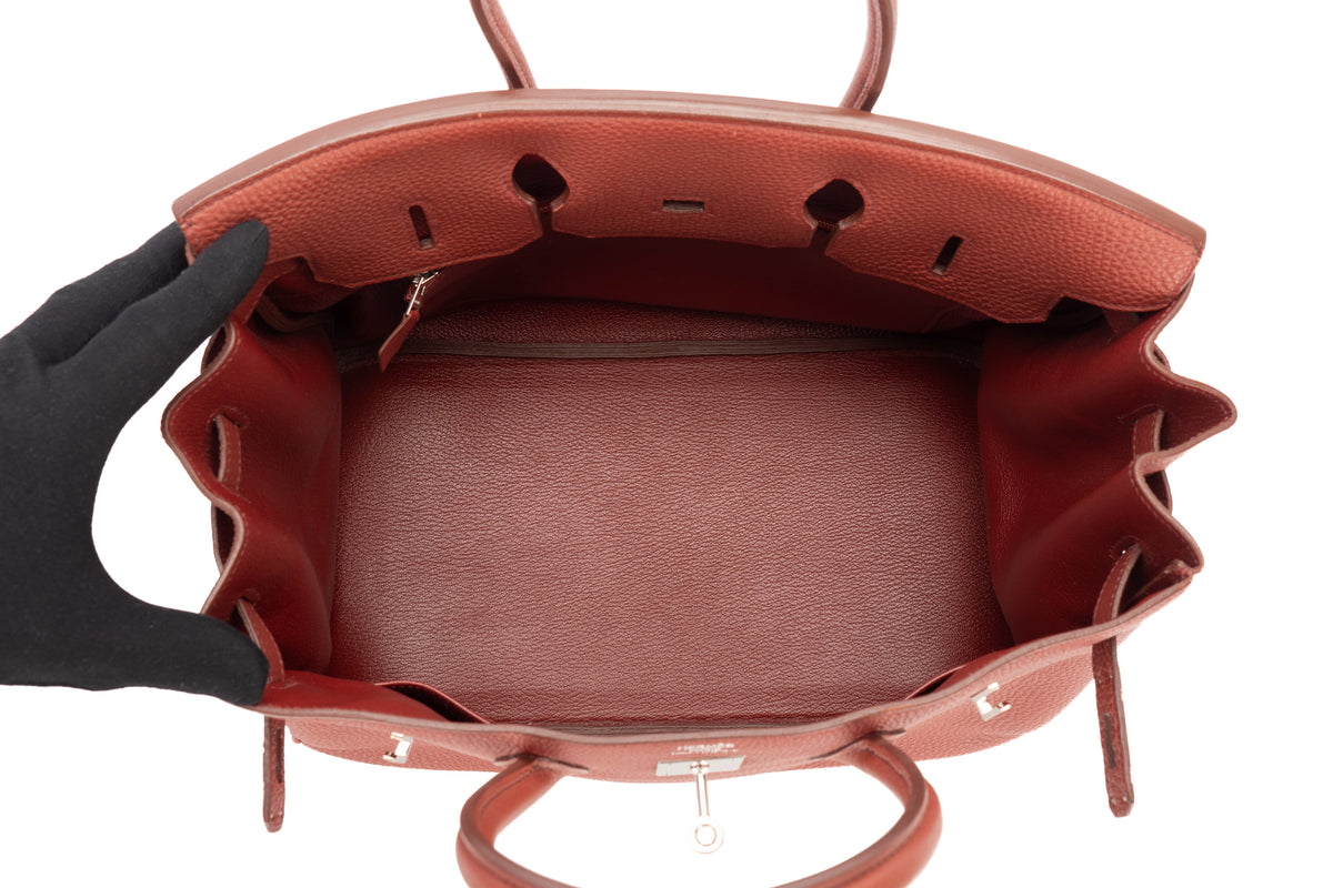 Hermès Birkin 35 Sienne Togo Palladium Hardware - view 9