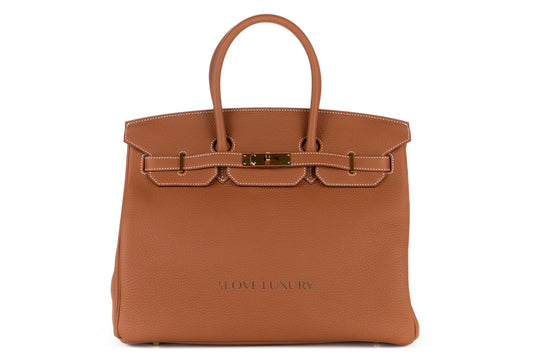 Hermès Birkin 35 Leather Gold Togo Gold Hardware - view 1