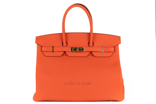 Hermès Birkin 35 Leather Orange Poppy Togo Gold Hardware - view 1