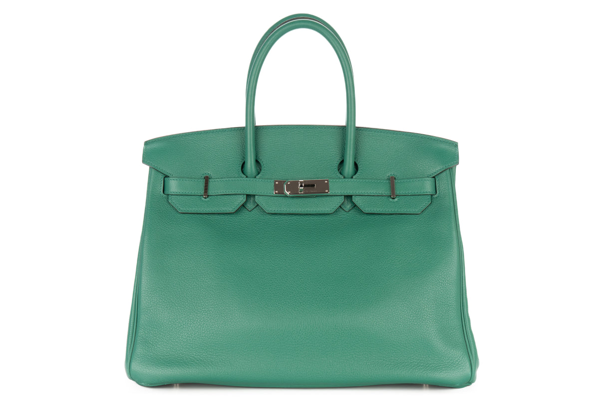 Hermès Birkin 35 Vert Vertigo Evercolor Palladium Hardware - view 1