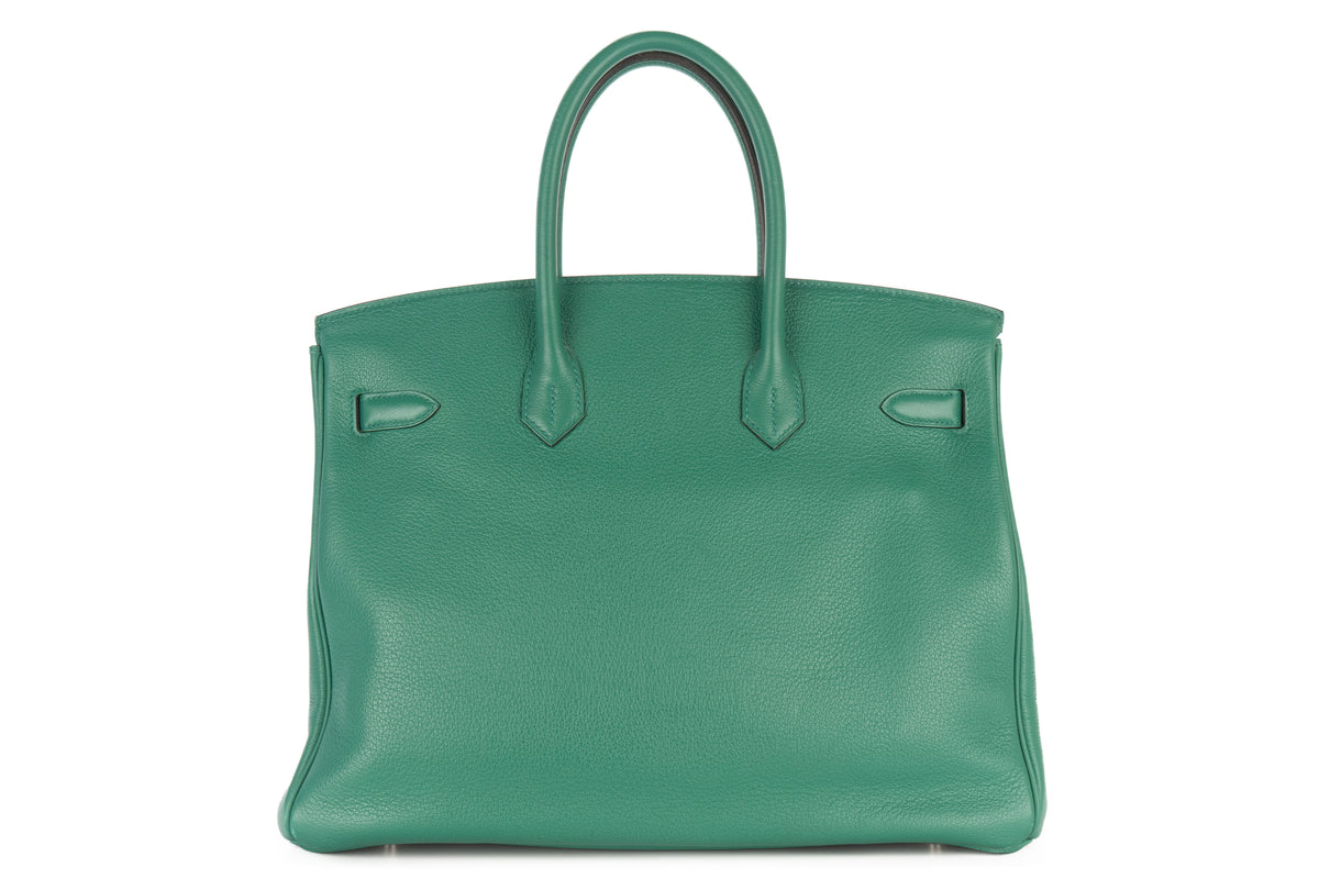 Hermès Birkin 35 Vert Vertigo Evercolor Palladium Hardware - view 3