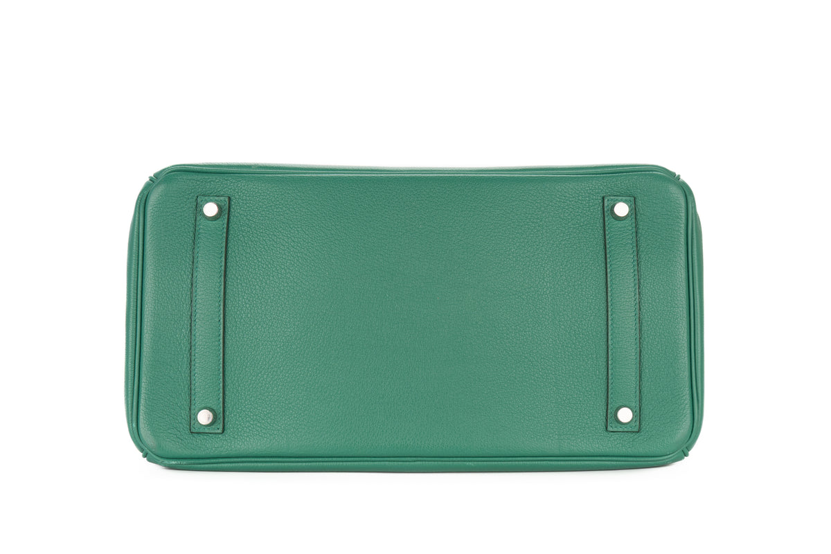 Hermès Birkin 35 Vert Vertigo Evercolor Palladium Hardware - view 6