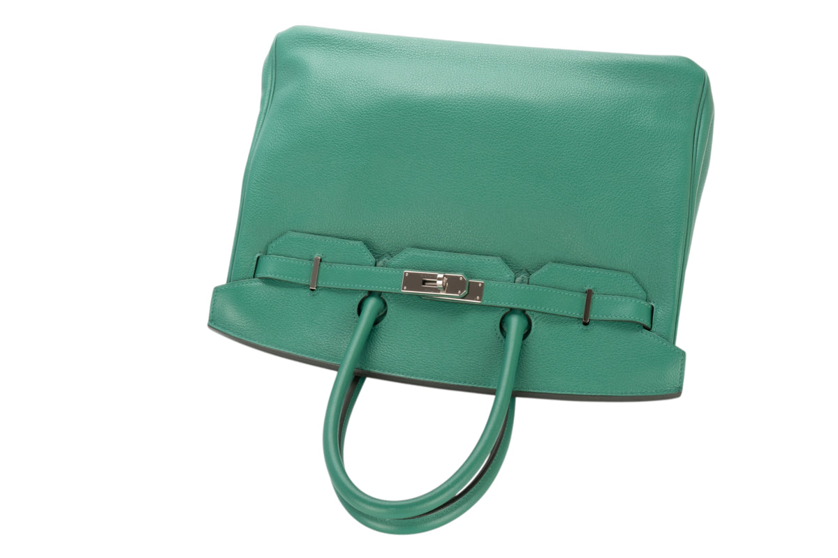 Hermès Birkin 35 Vert Vertigo Evercolor Palladium Hardware - view 8