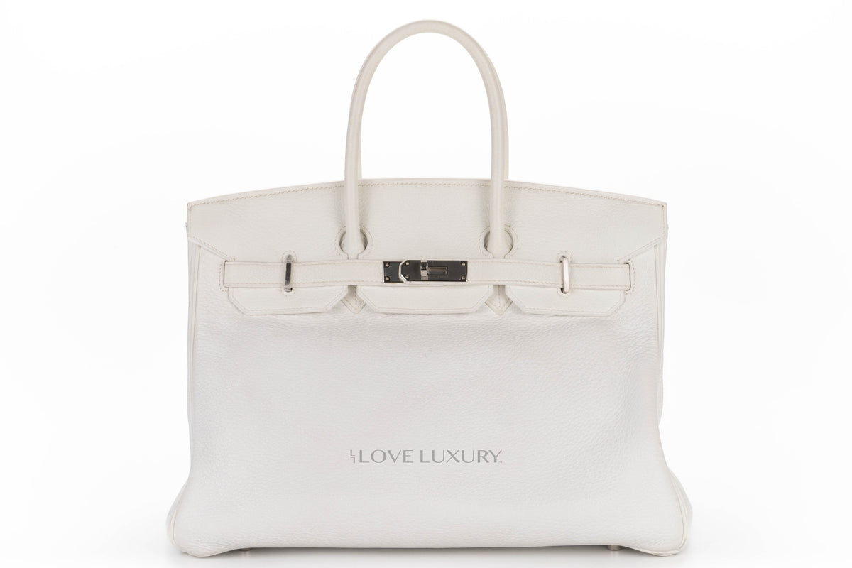 Hermès Birkin 35 White Clemence Palladium Hardware - view 1